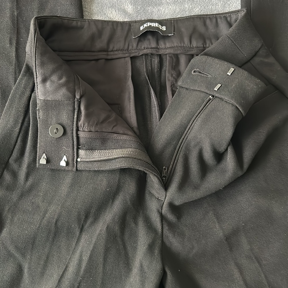 Express Black Columnist Barely Boot High Rise Pan… - image 4